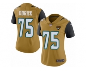 Women's Nike Jacksonville Jaguars #75 Jared Odrick Limited Gold Rush NFL Jersey