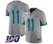 Youth Jacksonville Jaguars #11 Marqise Lee Silver Inverted Legend Limited 100th Season Football Jersey