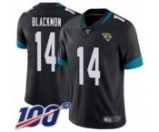 Youth Jacksonville Jaguars #14 Justin Blackmon Black Team Color Vapor Untouchable Limited Player 100th Season Football Jersey