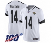 Youth Jacksonville Jaguars #14 Justin Blackmon White Vapor Untouchable Limited Player 100th Season Football Jersey