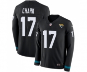 Youth Jacksonville Jaguars #17 DJ Chark Limited Black Therma Long Sleeve Football Jersey