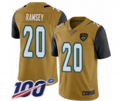 Youth Jacksonville Jaguars #20 Jalen Ramsey Limited Gold Rush Vapor Untouchable 100th Season Football Jersey