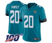 Youth Jacksonville Jaguars #20 Jalen Ramsey Teal Green Alternate Vapor Untouchable Limited Player 100th Season Football Jersey