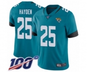 Youth Jacksonville Jaguars #25 D.J. Hayden Teal Green Alternate Vapor Untouchable Limited Player 100th Season Football Jersey