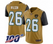 Youth Jacksonville Jaguars #26 Jarrod Wilson Limited Gold Rush Vapor Untouchable 100th Season Football Jersey