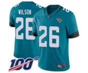 Youth Jacksonville Jaguars #26 Jarrod Wilson Teal Green Alternate Vapor Untouchable Limited Player 100th Season Football Jersey