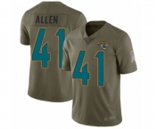 Youth Jacksonville Jaguars #41 Josh Allen Limited Olive 2017 Salute to Service Football Jersey