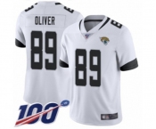 Youth Jacksonville Jaguars #89 Josh Oliver White Vapor Untouchable Limited Player 100th Season Football Jersey