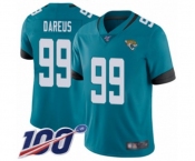 Youth Jacksonville Jaguars #99 Marcell Dareus Teal Green Alternate Vapor Untouchable Limited Player 100th Season Football Jersey