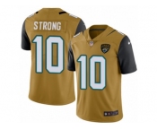 Youth Nike Jacksonville Jaguars #10 Jaelen Strong Limited Gold Rush Vapor Untouchable NFL Jersey