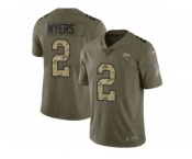 Youth Nike Jacksonville Jaguars #2 Jason Myers Limited Olive Camo 2017 Salute to Service NFL Jersey