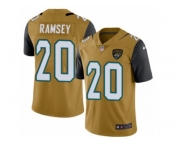 Youth Nike Jacksonville Jaguars #20 Jalen Ramsey Limited Gold Rush NFL Jersey