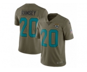Youth Nike Jacksonville Jaguars #20 Jalen Ramsey Limited Olive 2017 Salute to Service NFL Jersey