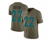 Youth Nike Jacksonville Jaguars #22 Aaron Colvin Limited Olive 2017 Salute to Service NFL Jersey
