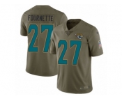 Youth Nike Jacksonville Jaguars #27 Leonard Fournette Limited Olive 2017 Salute to Service NFL Jersey
