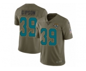Youth Nike Jacksonville Jaguars #39 Tashaun Gipson Limited Olive 2017 Salute to Service NFL Jersey