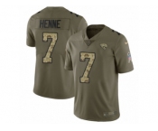 Youth Nike Jacksonville Jaguars #7 Chad Henne Limited Olive Camo 2017 Salute to Service NFL Jersey