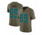 Youth Nike Jacksonville Jaguars #89 Marcedes Lewis Limited Olive 2017 Salute to Service NFL Jersey