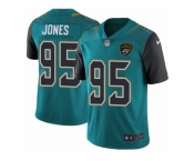 Youth Nike Jacksonville Jaguars #95 Abry Jones Teal Green Team Color Vapor Untouchable Limited Player NFL Jersey