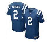 Men Nike Indianapolis Colts #2 Rigoberto Sanchez Elite Royal Blue Team Color NFL Jersey