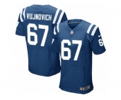 Men Nike Indianapolis Colts #67 Jeremy Vujnovich Elite Royal Blue Team Color NFL Jersey