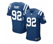 Men Nike Indianapolis Colts #92 Margus Hunt Elite Royal Blue Team Color NFL Jersey