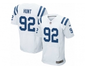 Men Nike Indianapolis Colts #92 Margus Hunt Elite White NFL Jersey