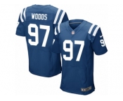Men's Nike Indianapolis Colts #97 Al Woods Elite Royal Blue Team Color NFL Jersey