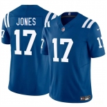 Men's Indianapolis Colts #17 Daniel Jones Blue 2025 F.U.S.E. Vapor Limited Football Stitched Jersey