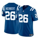 Men's Indianapolis Colts #26 Khalil Herbert Blue 2025 F.U.S.E. Vapor Limited Football Stitched Jersey