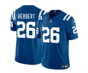 Men's Indianapolis Colts #26 Khalil Herbert Blue 2025 F.U.S.E. Vapor Limited Football Stitched Jersey