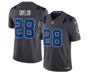 Men's Indianapolis Colts #28 Jonathan Taylor Dark Gray 2026 F.U.S.E. Rivalries Collection Limited Football Stitched Jersey Men's Indianapolis Colts #28 Jonathan Taylor Dark Gray 2026 F.U.S.E. Rivalries Collection Limited Football Stitched Jersey