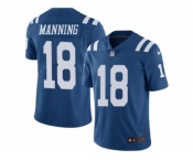 Men's Nike Indianapolis Colts #18 Peyton Manning Limited Royal Blue Rush NFL Jersey