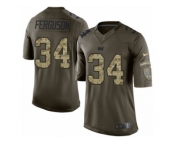 Men's Nike Indianapolis Colts #34 Josh Ferguson Limited Green Salute to Service NFL Jersey