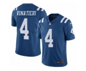 Men's Nike Indianapolis Colts #4 Adam Vinatieri Limited Royal Blue Rush NFL Jersey