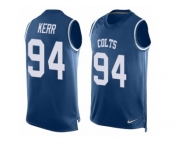 Men's Nike Indianapolis Colts #94 Zach Kerr Limited Royal Blue Player Name & Number Tank Top NFL Jersey
