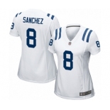 Women's Indianapolis Colts #8 Rigoberto Sanchez Game White Football Jersey