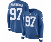 Women's Indianapolis Colts #97 Al-Quadin Muhammad Limited Blue Therma Long Sleeve Football Jersey