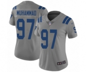 Women's Indianapolis Colts #97 Al-Quadin Muhammad Limited Gray Inverted Legend Football Jersey