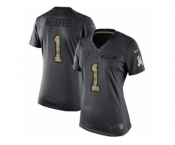 Women's Nike Indianapolis Colts #1 Pat McAfee Limited Black 2016 Salute to Service NFL Jersey
