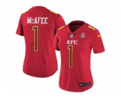 Women's Nike Indianapolis Colts #1 Pat McAfee Limited Red 2017 Pro Bowl NFL Jersey