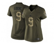 Women's Nike Indianapolis Colts #9 Jeff Locke Limited Green Salute to Service NFL Jersey