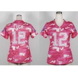 nike women nfl jerseys indianapolis colts #12 luck pink[fashion camo]
