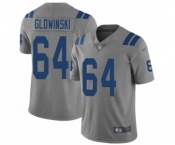 Youth Indianapolis Colts #64 Mark Glowinski Limited Gray Inverted Legend Football Jersey