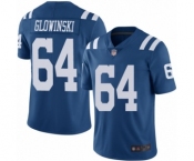 Youth Indianapolis Colts #64 Mark Glowinski Limited Royal Blue Rush Vapor Untouchable Football Jersey