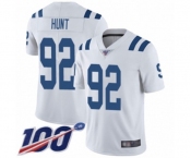 Youth Indianapolis Colts #92 Margus Hunt White Vapor Untouchable Limited Player 100th Season Football Jersey