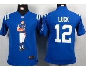 nike youth nfl jerseys indianapolis colts #12 luck blue[portrait fashion]