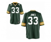 Men Nike Green Bay Packers #33 Aron Jones Game Green Team Color NFL Jersey