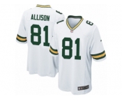 Men Nike Green Bay Packers #81 Geronimo Allison Game White NFL Jersey