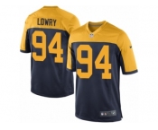 Men Nike Green Bay Packers #94 Dean Lowry Game Navy Blue Alternate NFL Jersey
